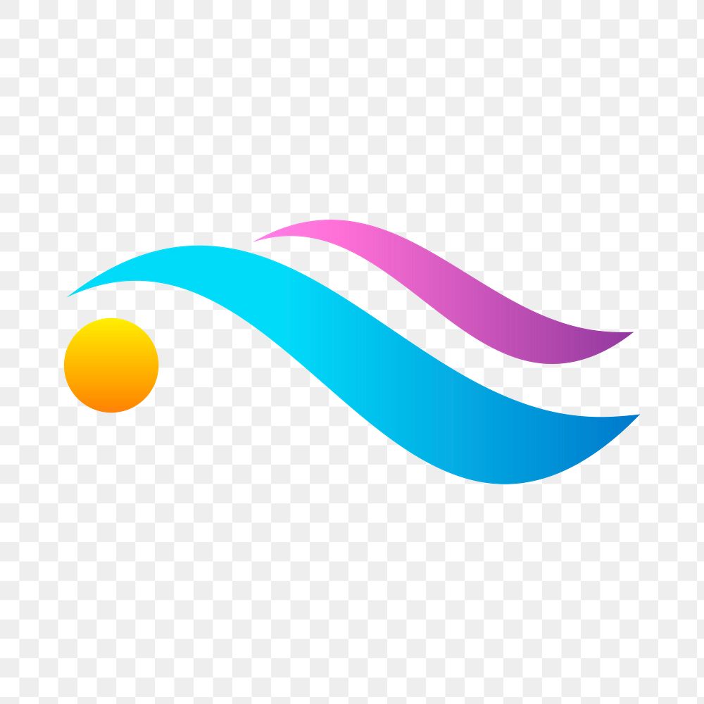 Tide logo png element clipart, colorful gradient graphic on transparent background