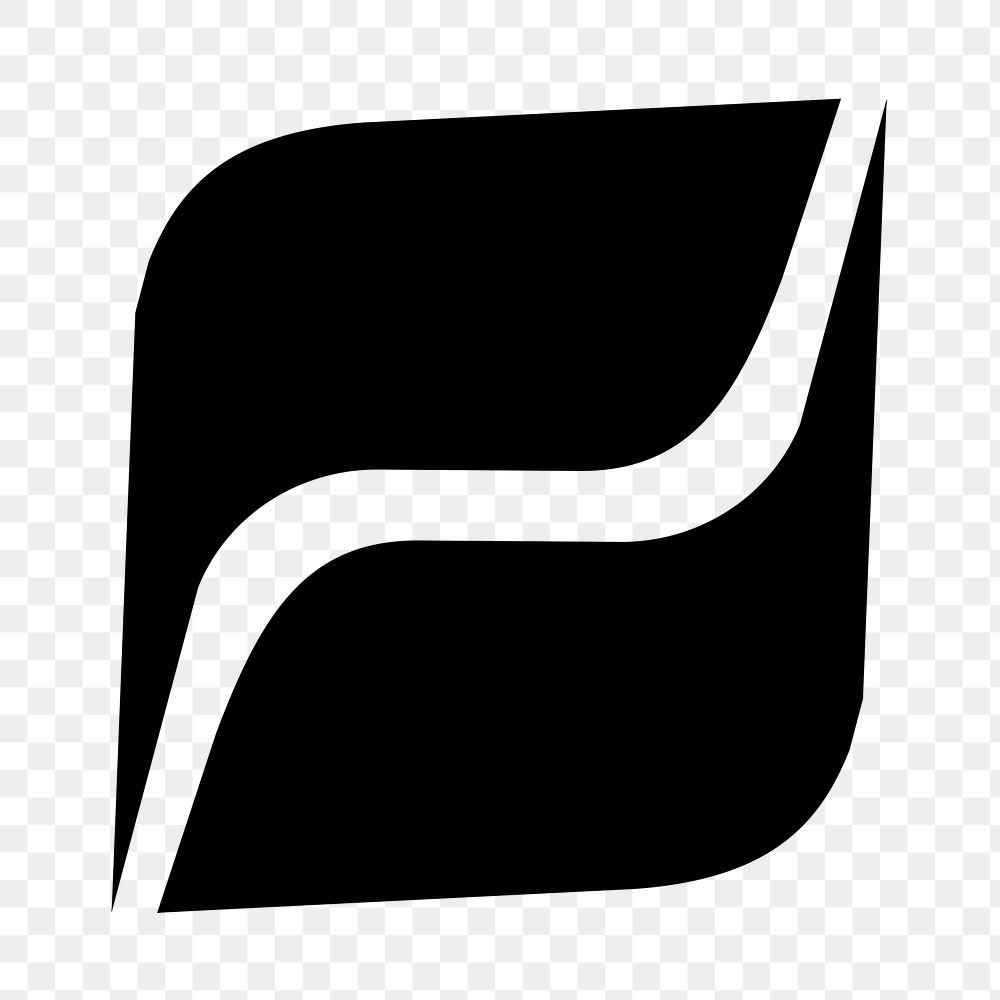 PNG black abstract business logo element, modern design