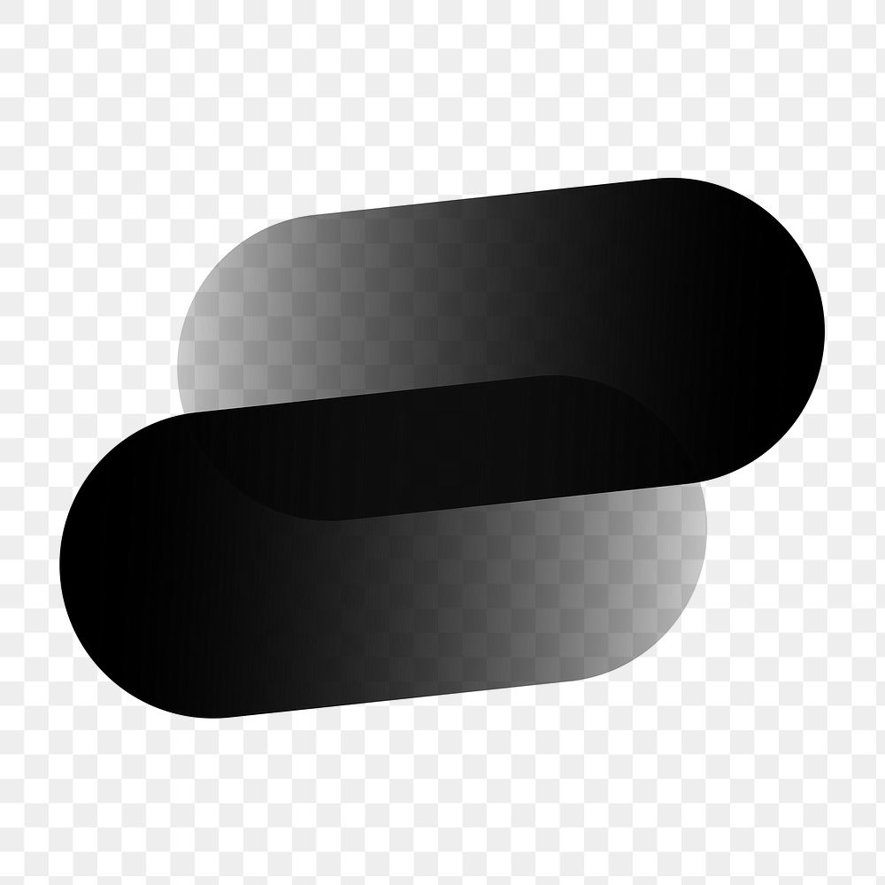 Abstract business logo element png, modern black design
