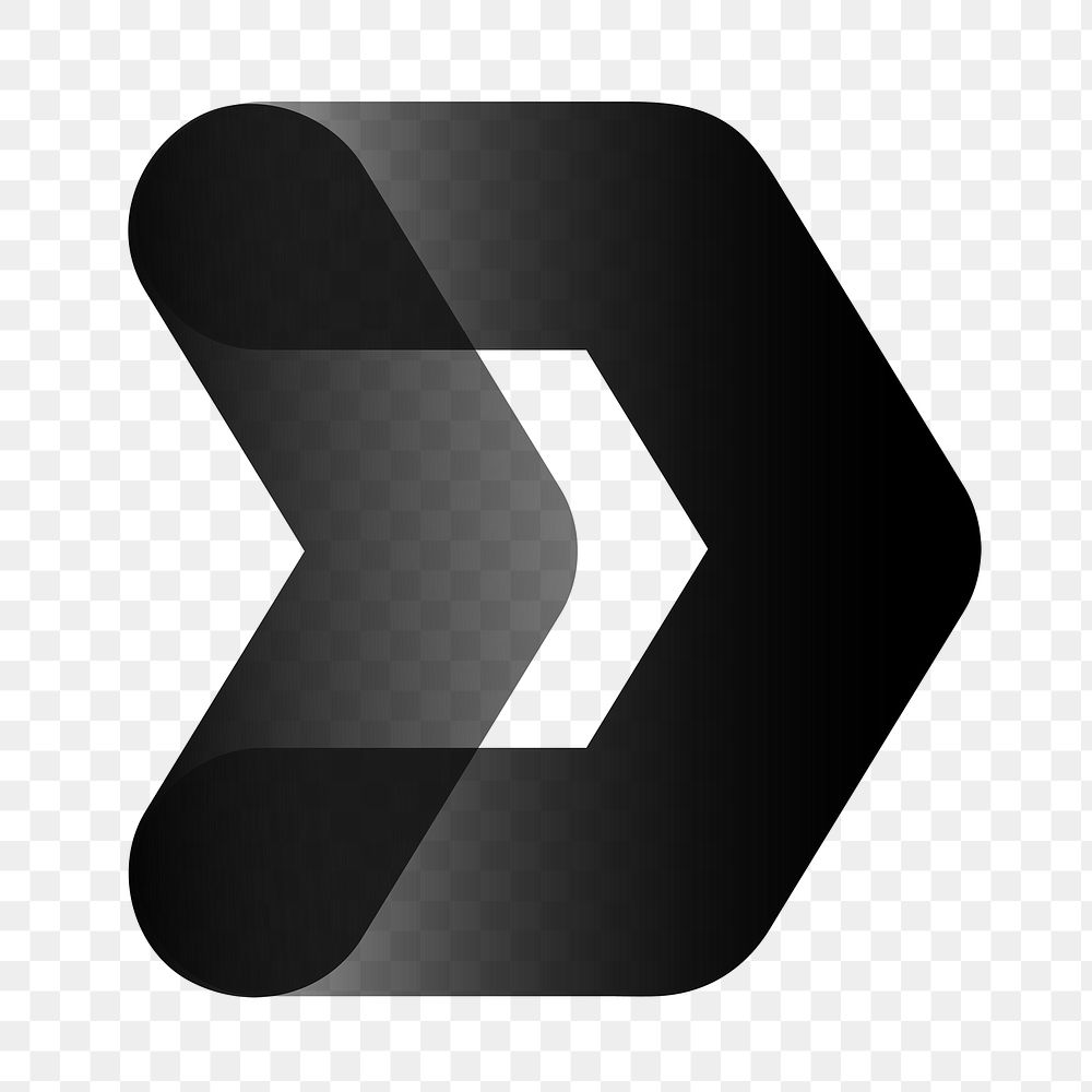 PNG black arrow business logo element, modern design