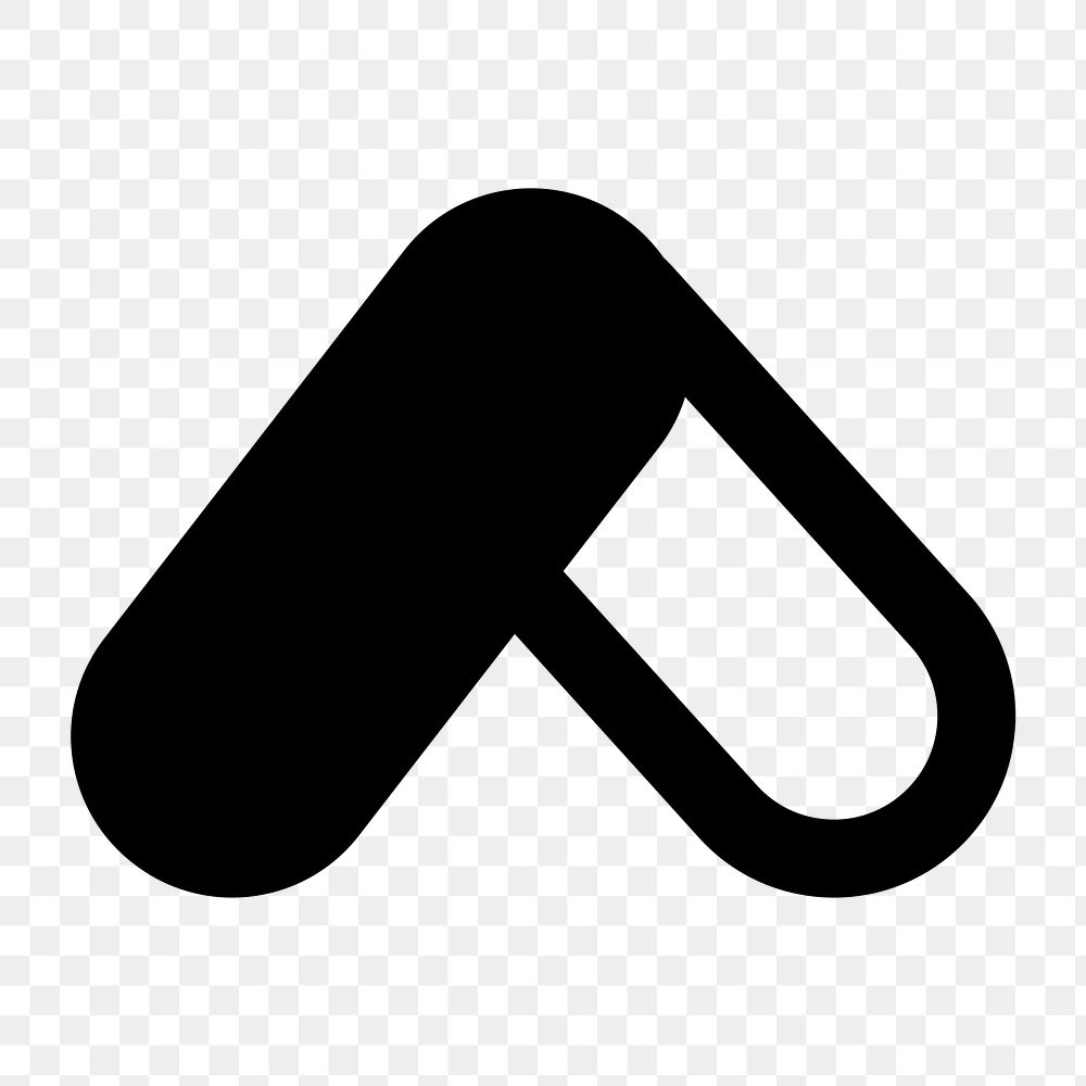 PNG black triangle logo element clipart, modern design for business