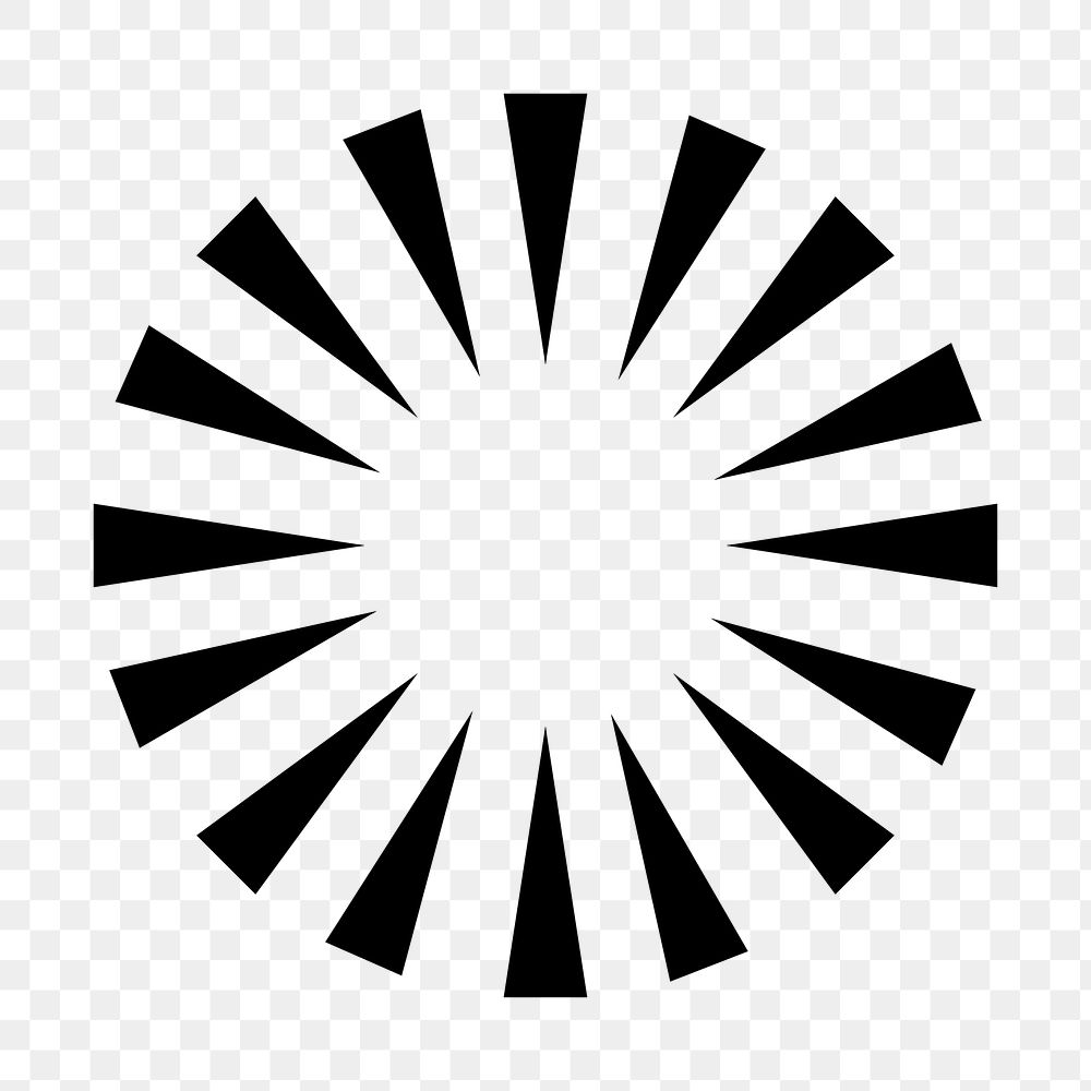 PNG round business logo element clipart, modern black design sticker