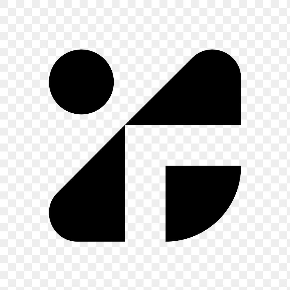 Black business logo element png, abstract modern design