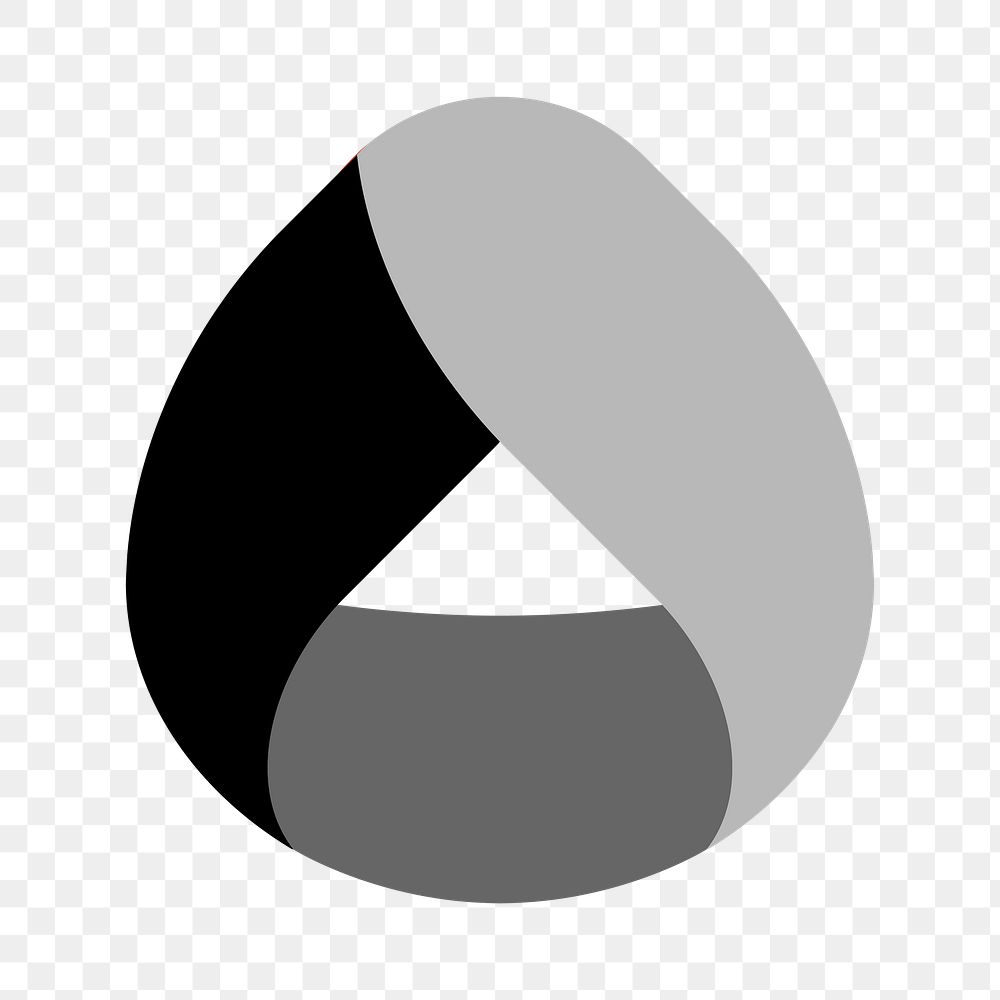 Black triangle png sticker, logo element clipart, modern design for business