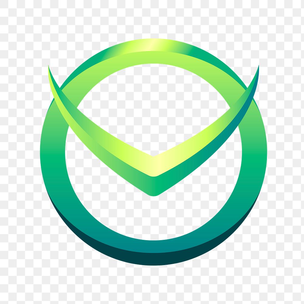 PNG green business logo element, modern design