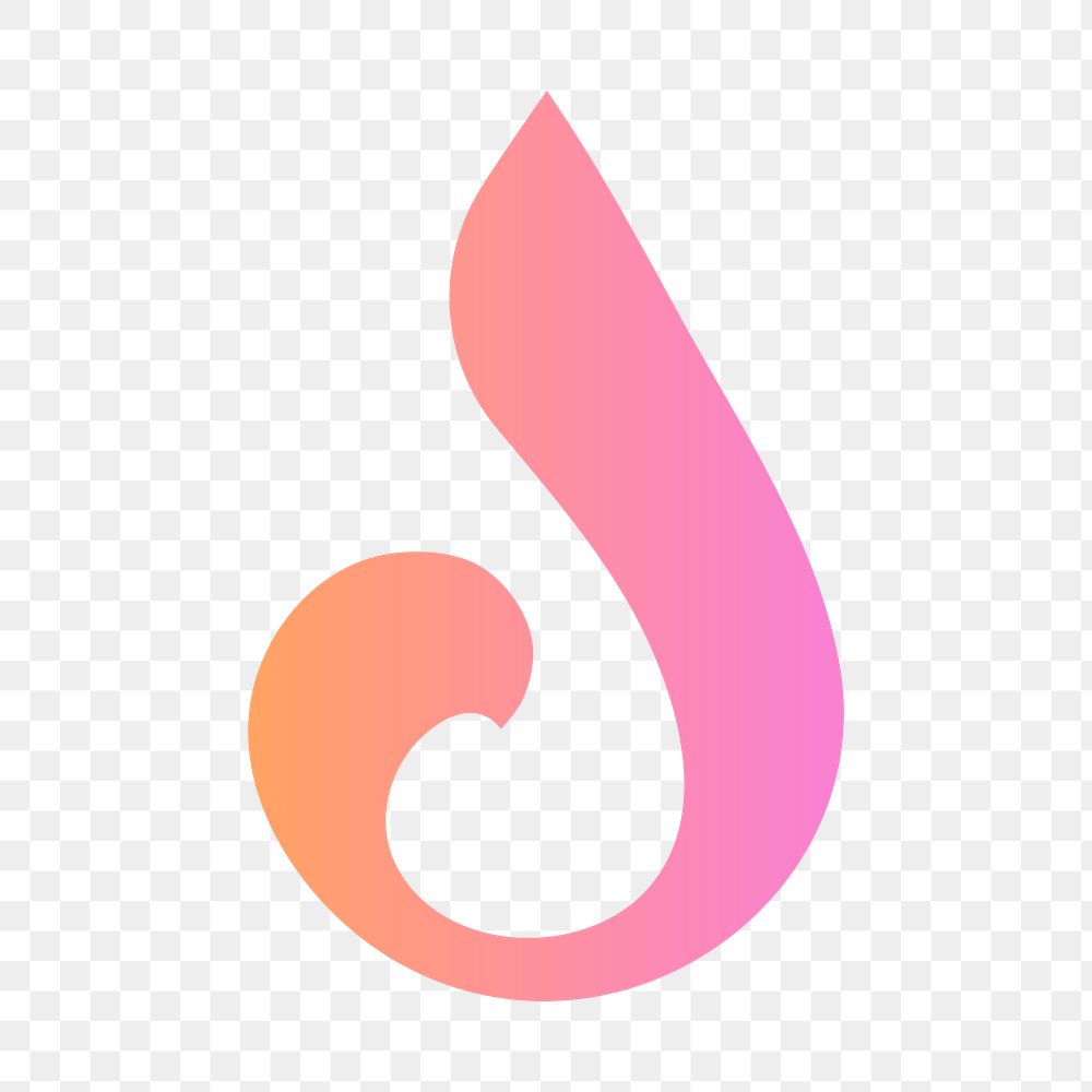 PNG pink business logo element, modern abstract design