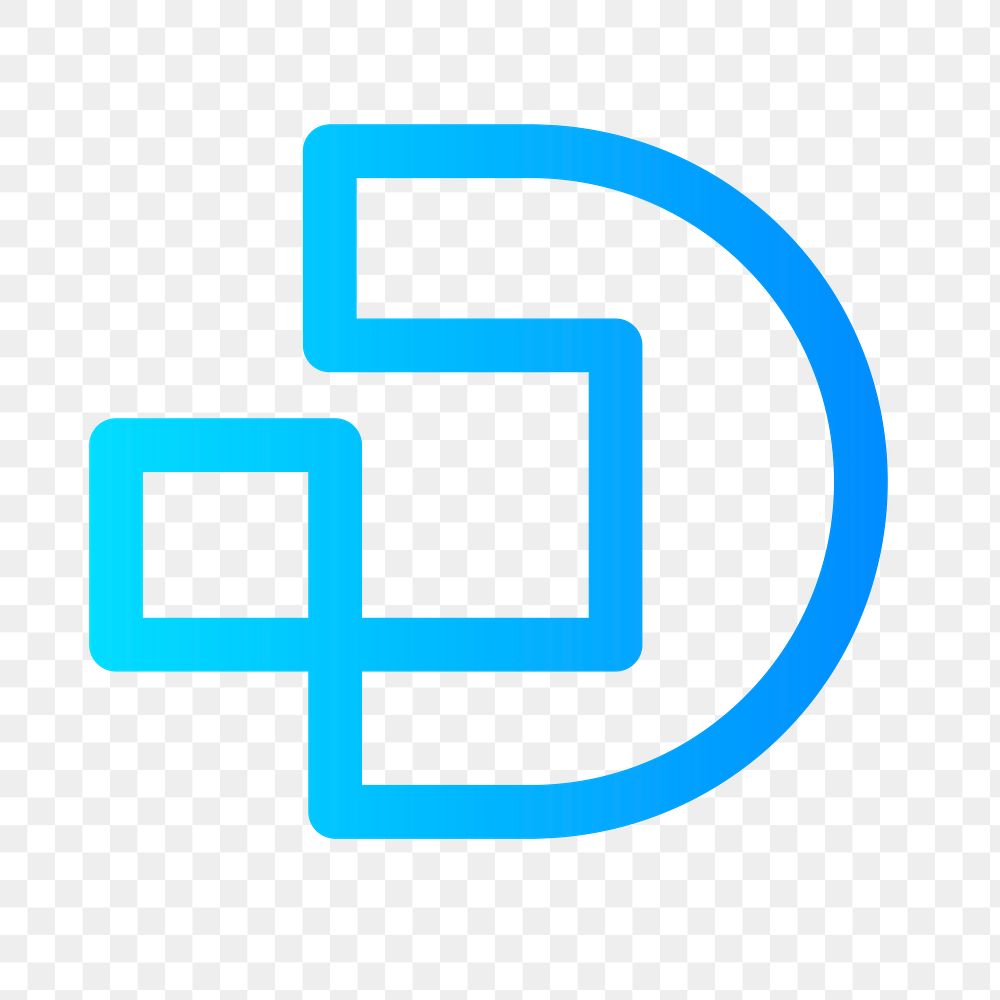 PNG blue business logo element, abstract modern design