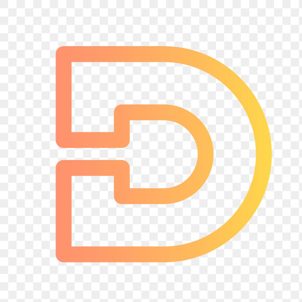 PNG abstract business logo element, modern orange design