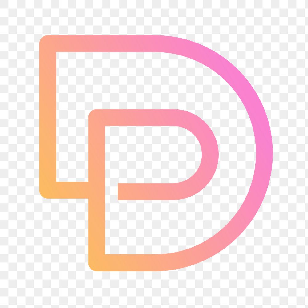 PNG gradient abstract business logo element, modern design