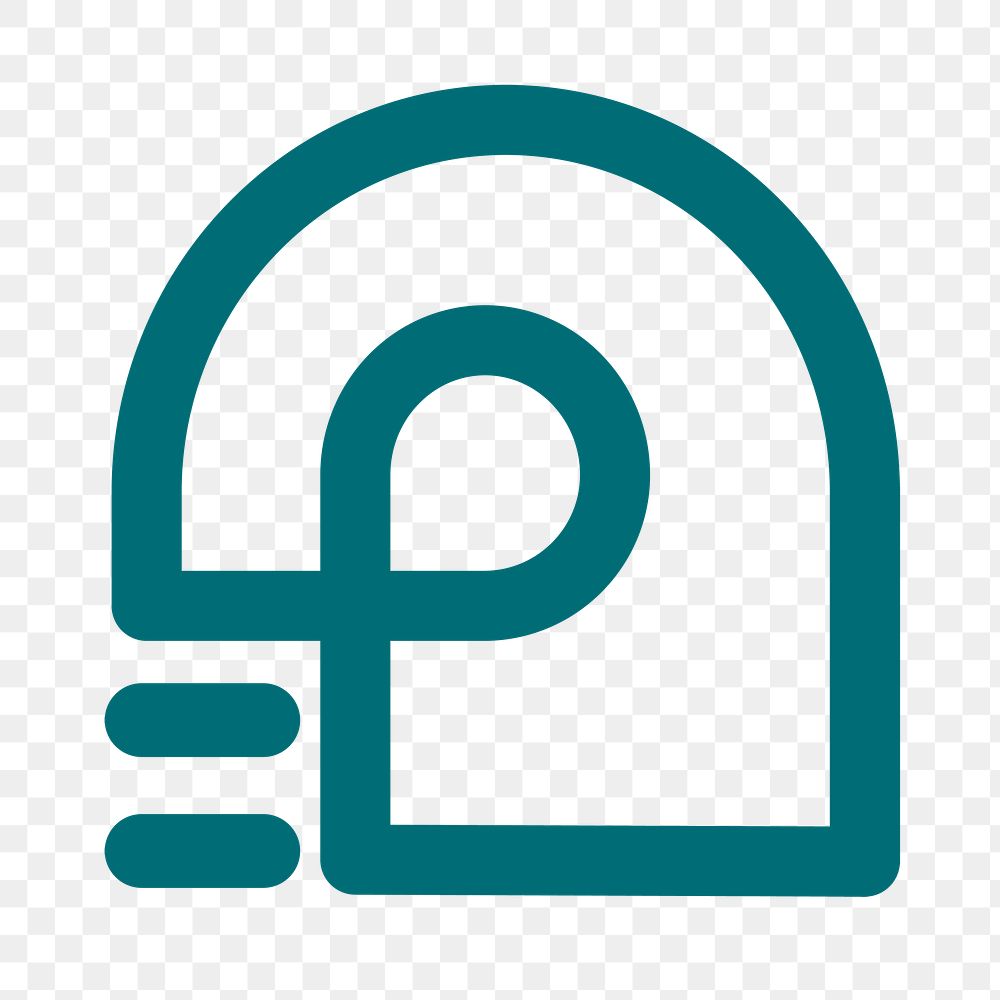 PNG green abstract business logo element, modern design