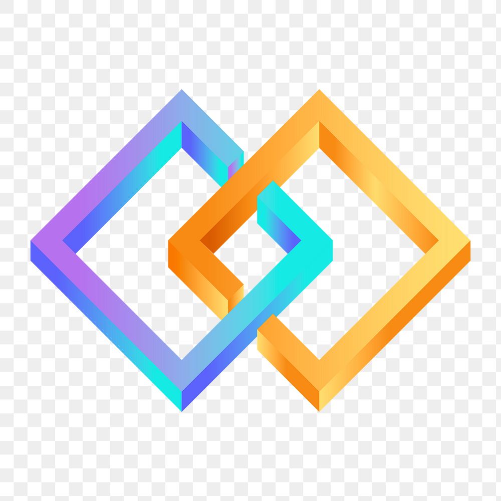 PNG abstract business logo element, modern design
