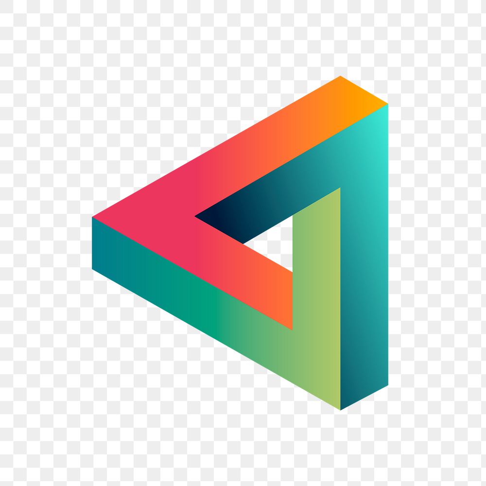 Triangle logo png, modern design for business