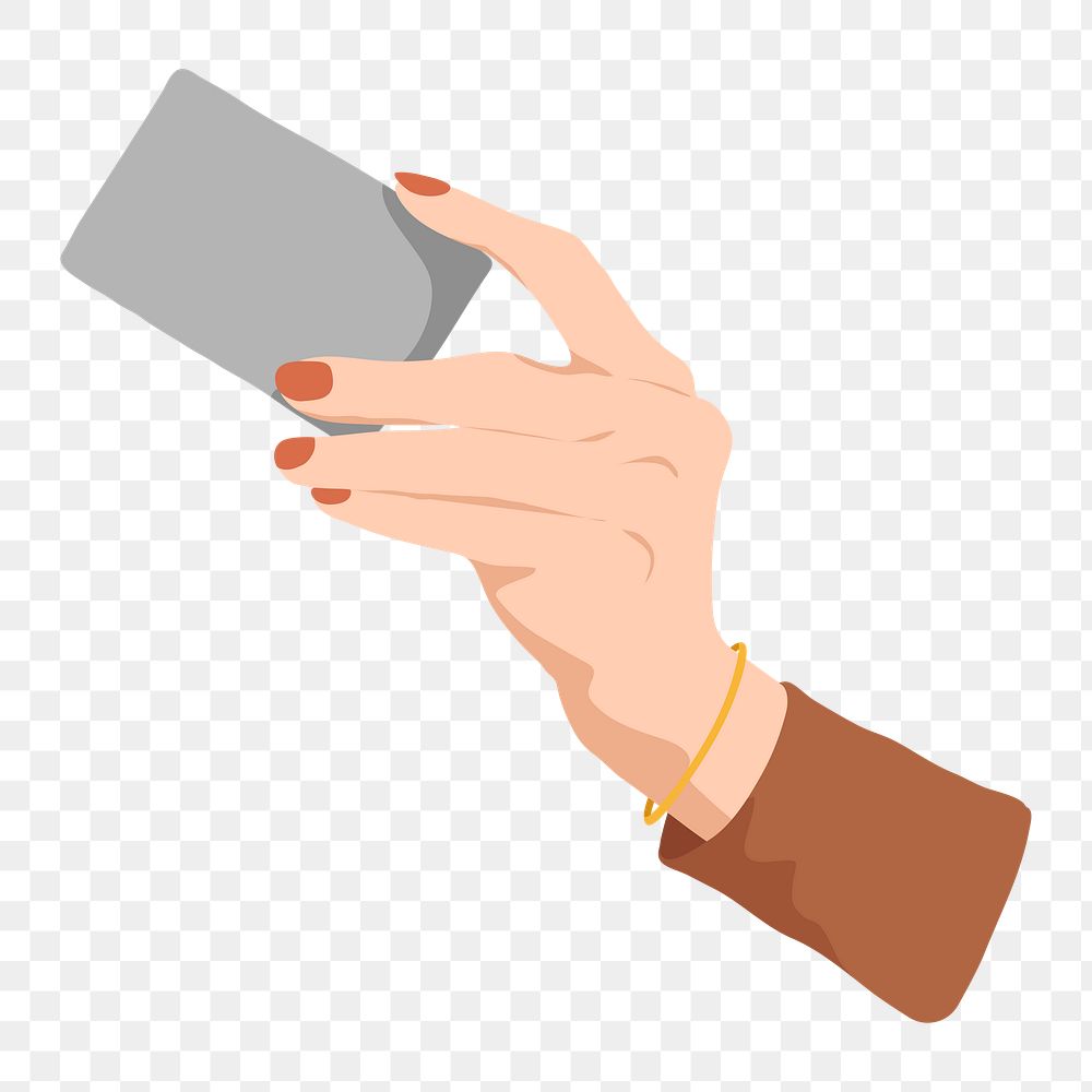 Credit card png sticker, hand gesture, shopping graphic