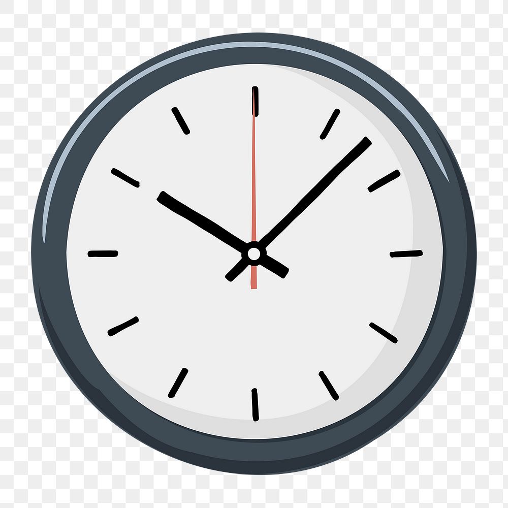Clock png sticker, business, time pressure concept on transparent background