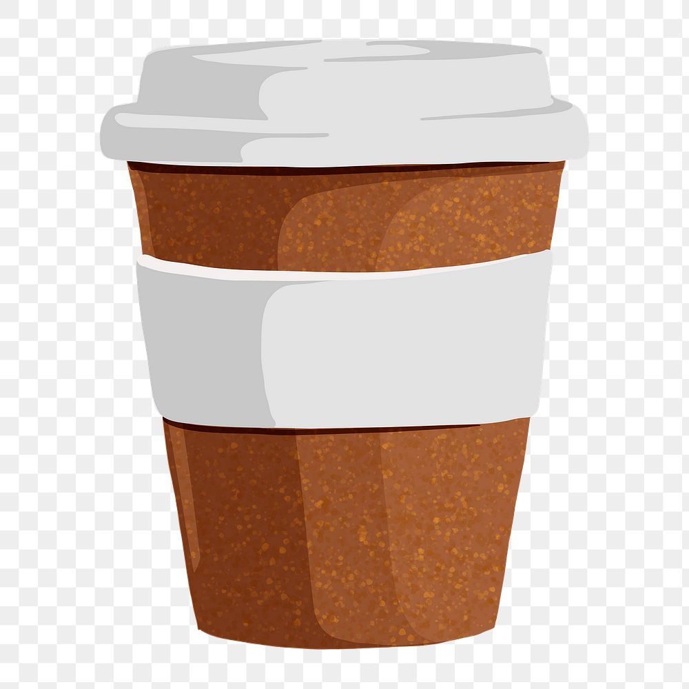 Paper coffee cup png clipart, drink packaging on transparent background