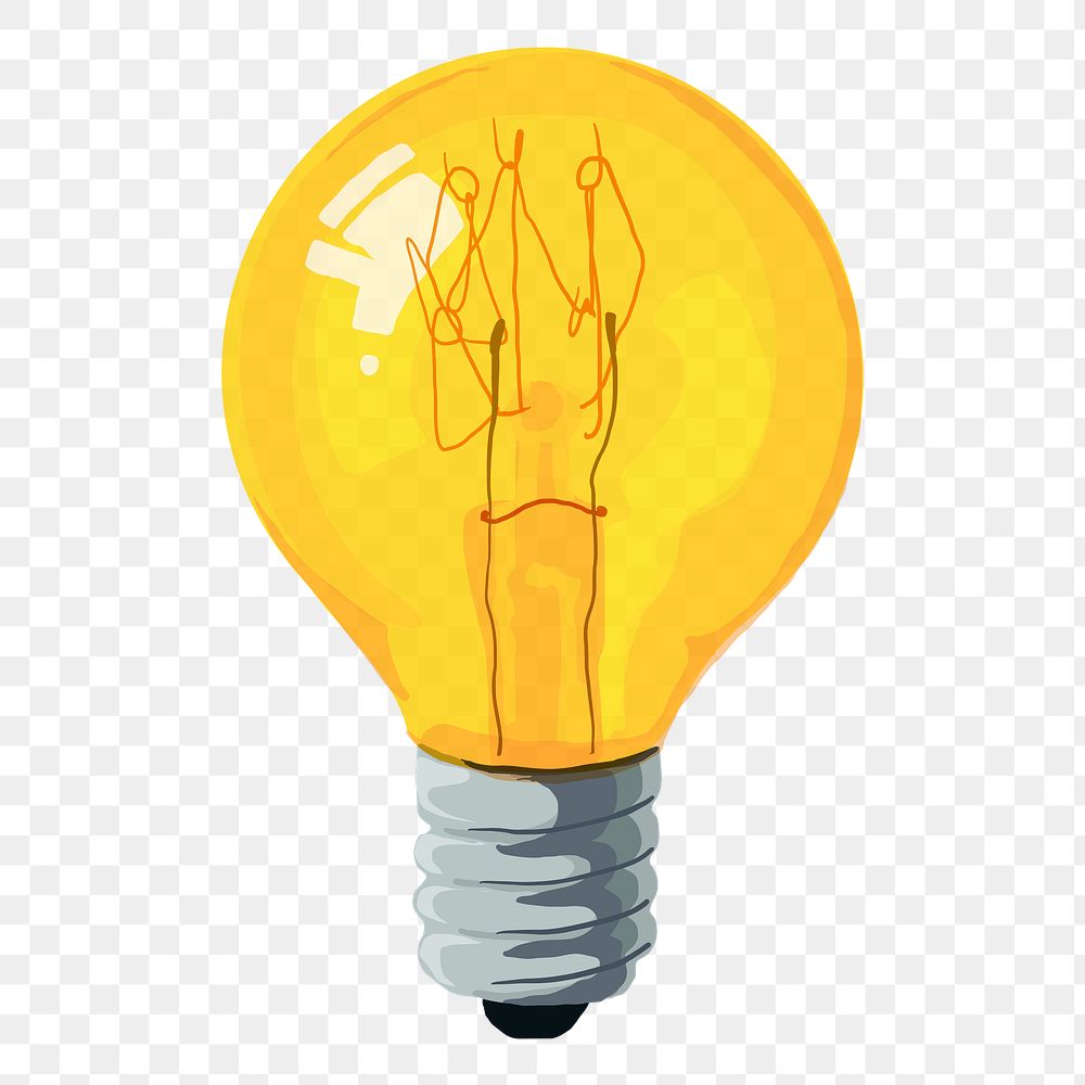 Light bulb png sticker, business creative illustration