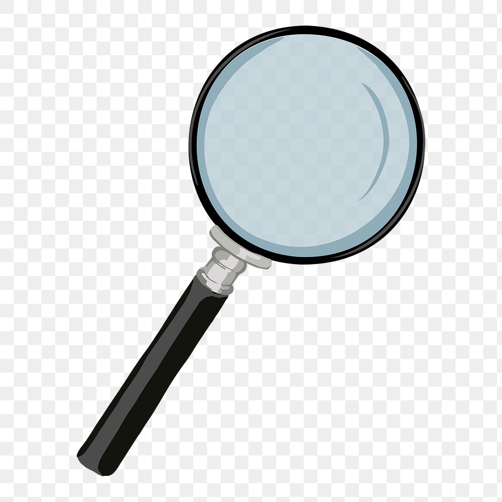Magnifying glass png sticker, solution finding, business illustration