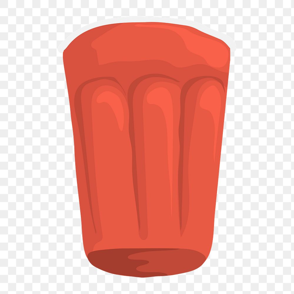 Red party cup png sticker, drink illustration design