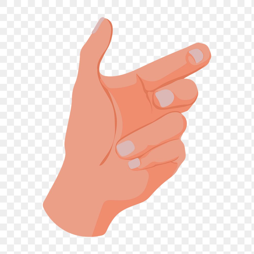 Hand gesture png sticker, holding position illustration design