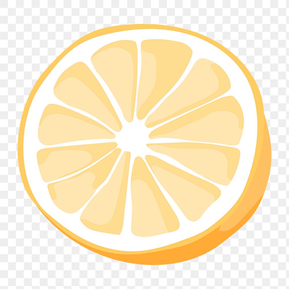 Cute lemon png sticker, fruit illustration design