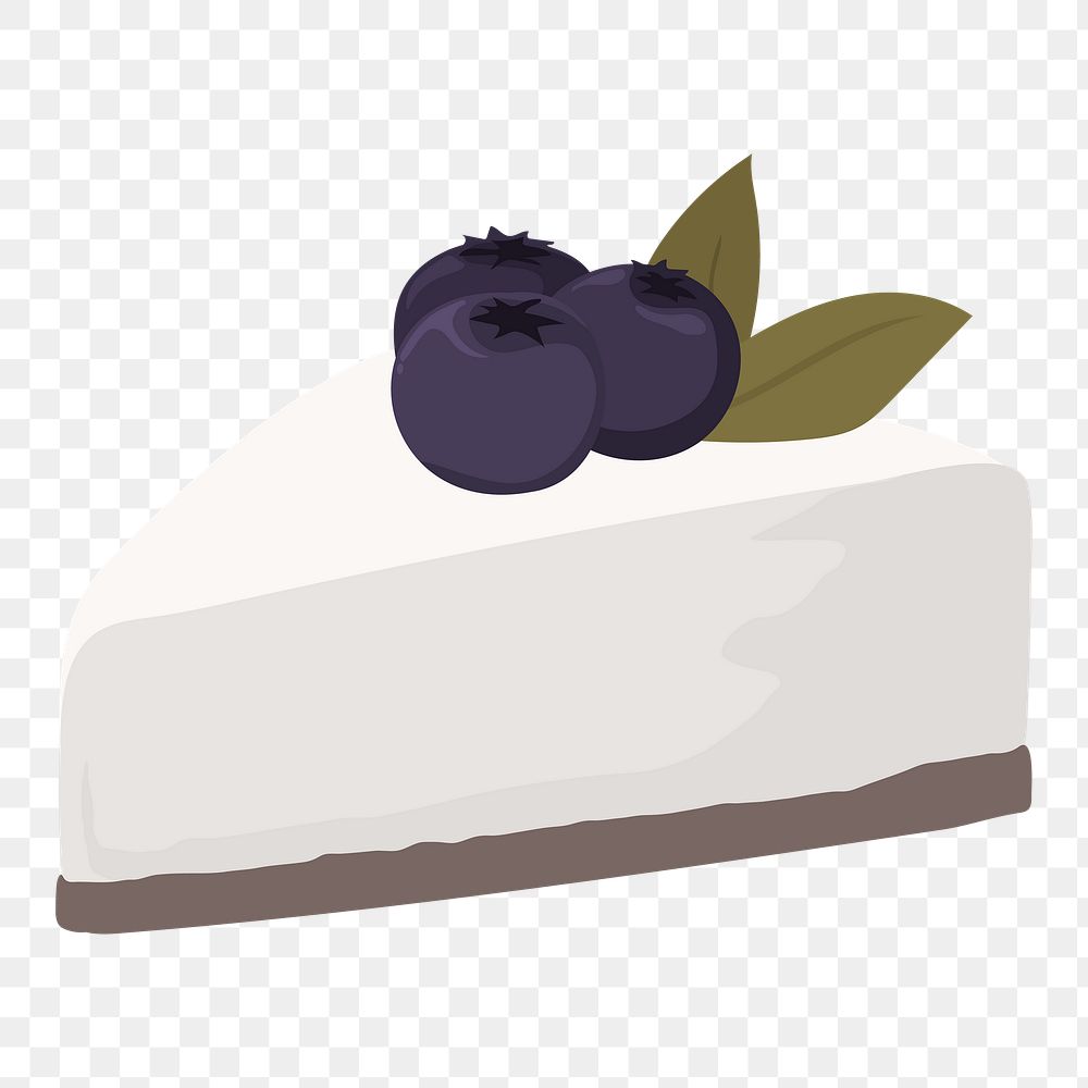 Blueberry cheesecake png, food sticker illustration