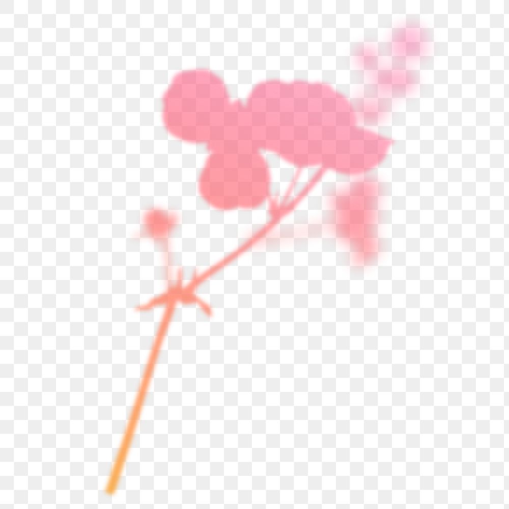 Gradient flower png sticker, transparent background
