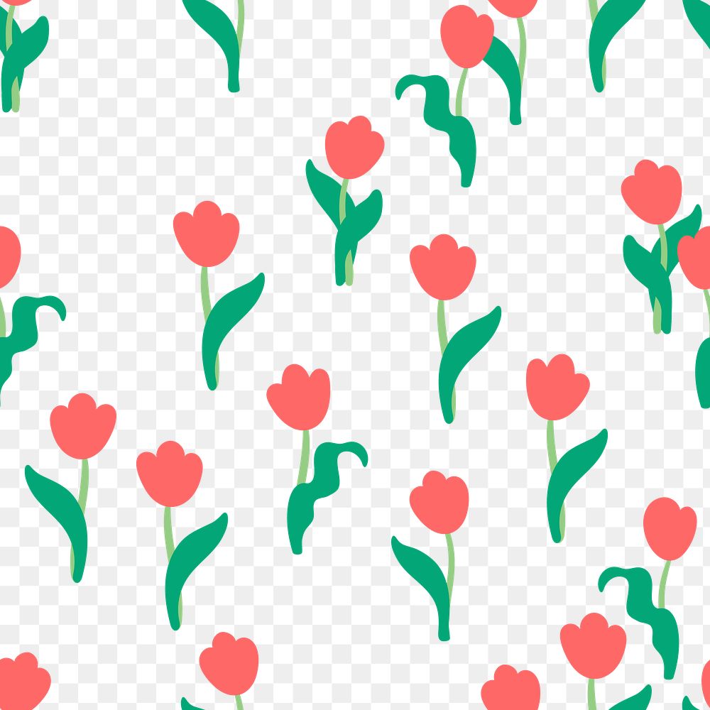 Rose pattern png, transparent background, pastel flower design