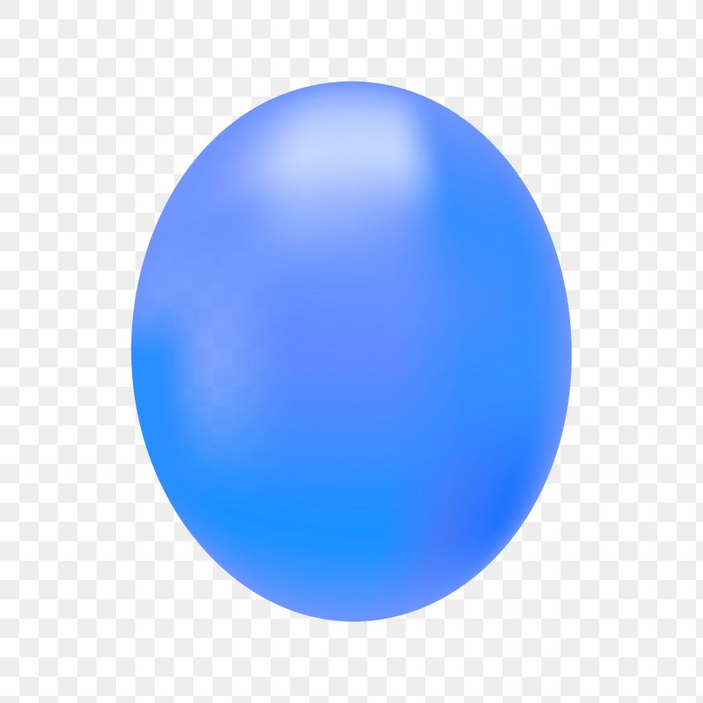 Blue balloon png sticker, transparent background