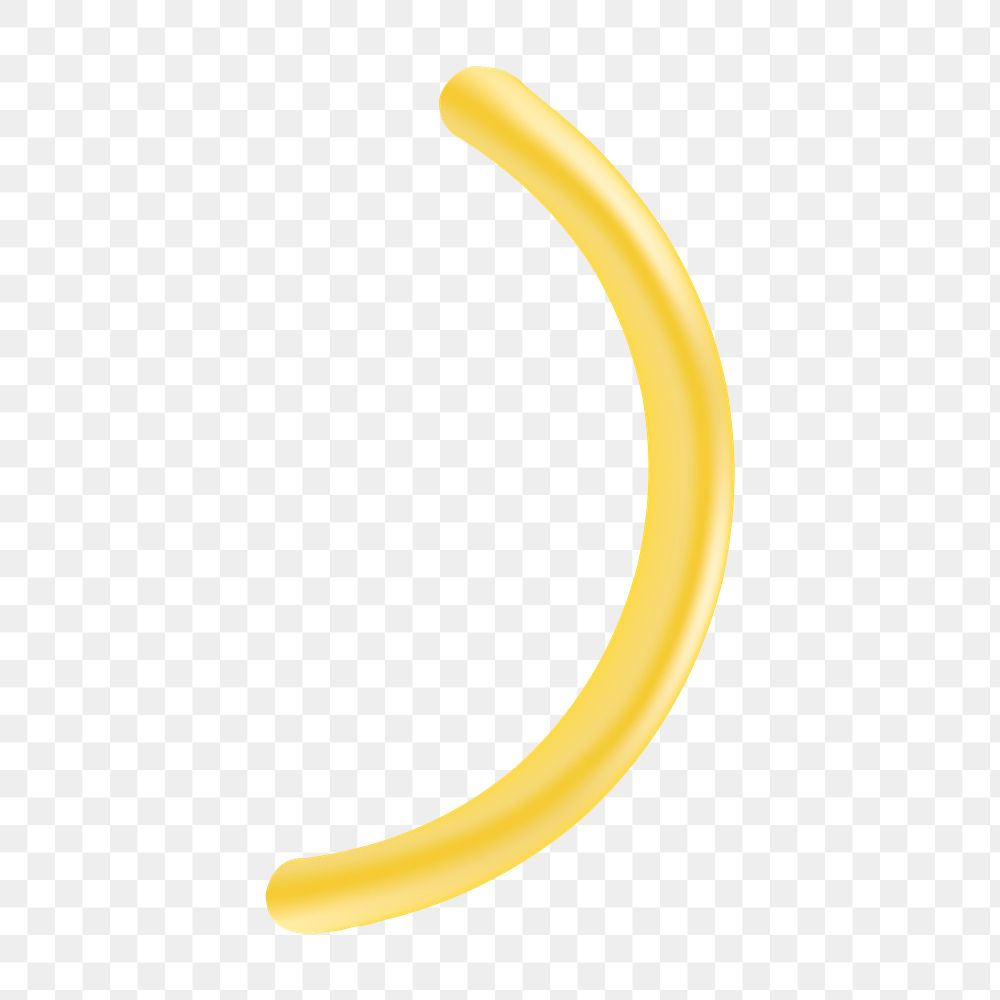 Yellow long balloon png sticker, transparent background