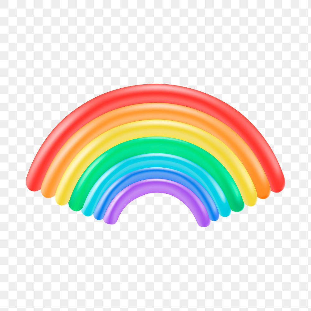 Rainbow balloon png sticker, transparent background
