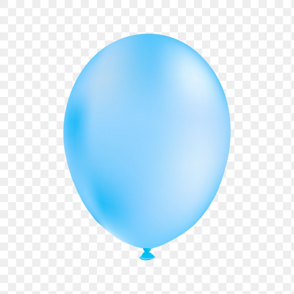 Blue balloon png sticker, transparent background