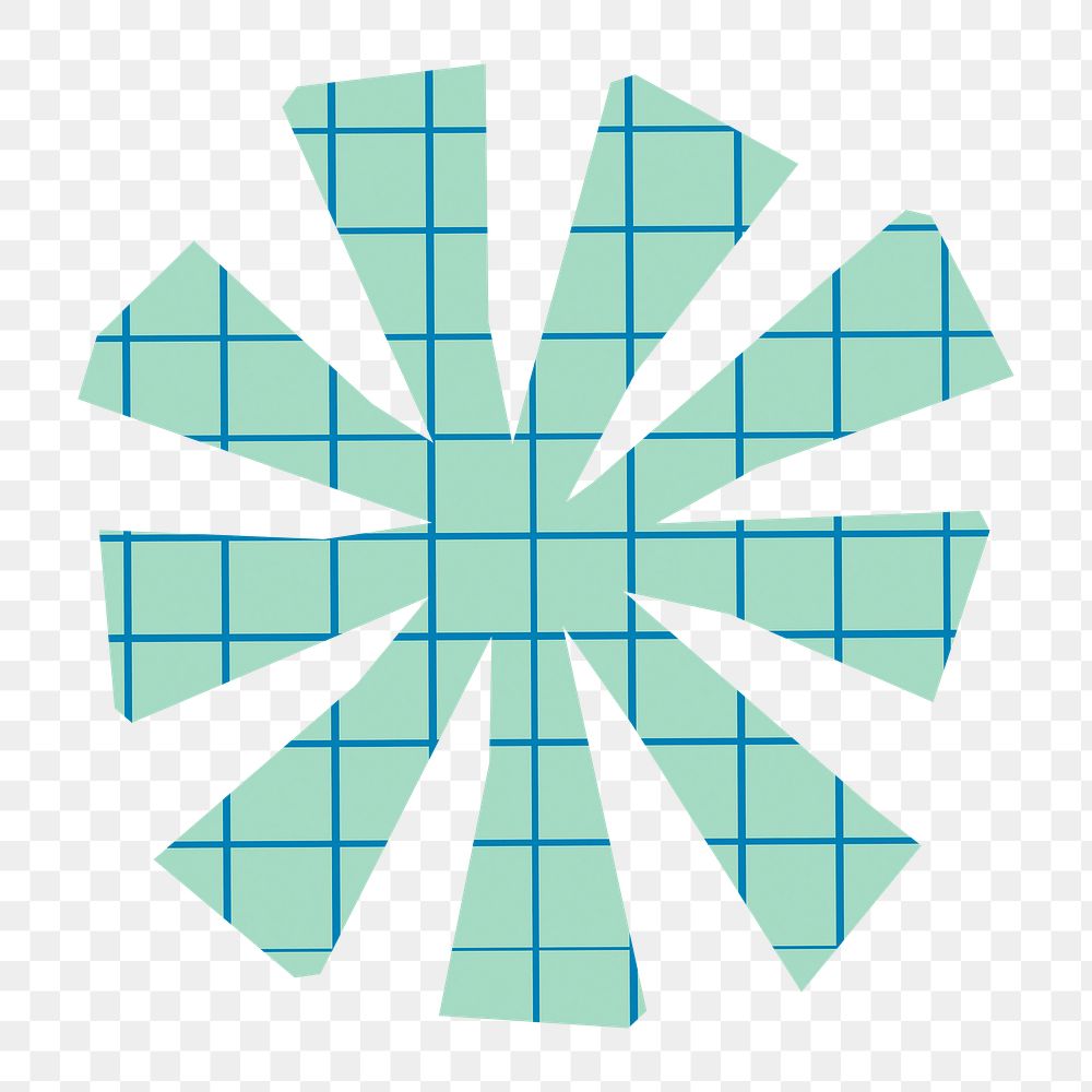 Pattern asterisk png sticker, transparent background