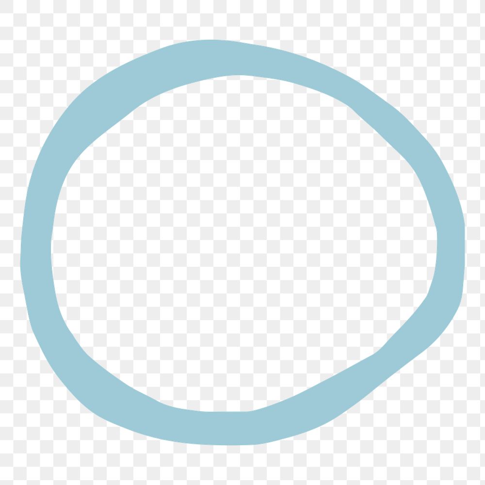 Blue circle png frame, transparent background 