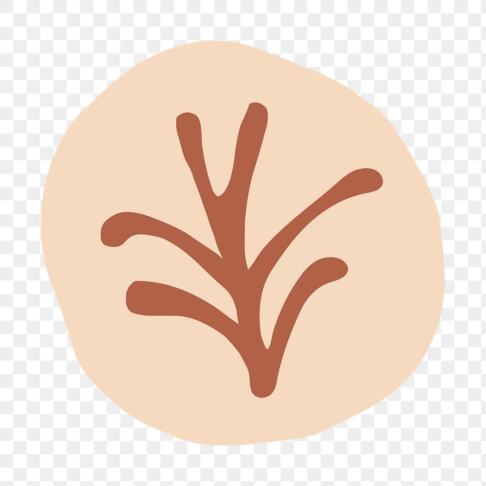 Brown aesthetic png sticker, transparent background 