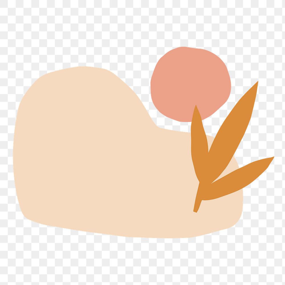 Cream png badge, transparent background