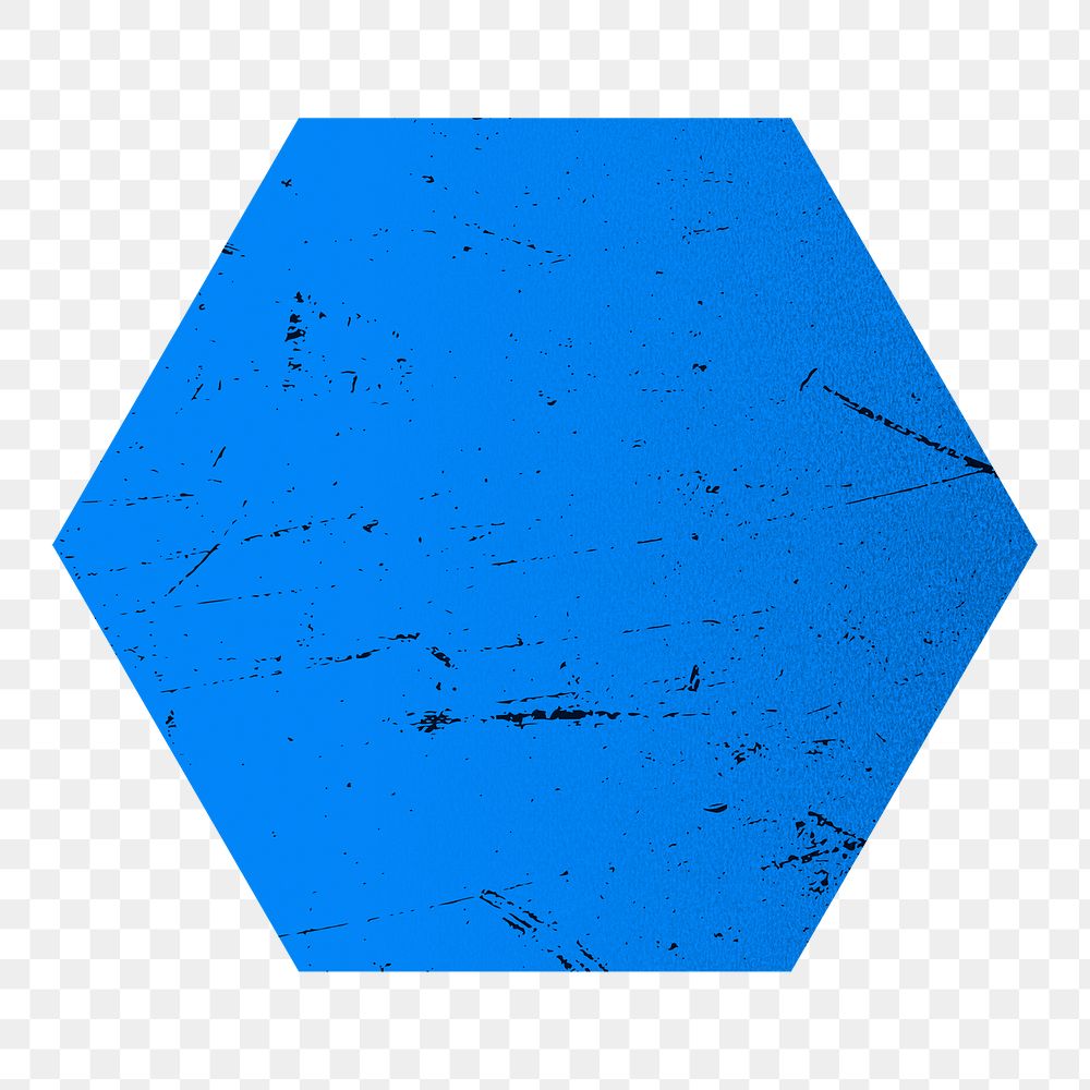 Hexagon shape icon png sticker, transparent background