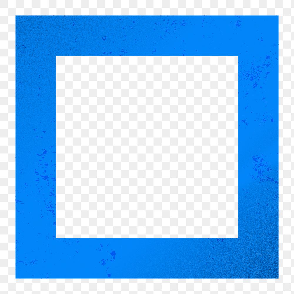 Square outline shape png sticker, transparent background