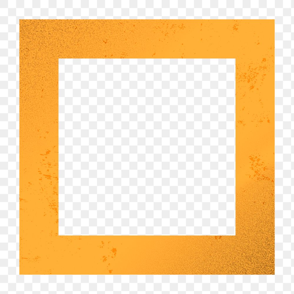 Square outline shape png clipart, transparent background