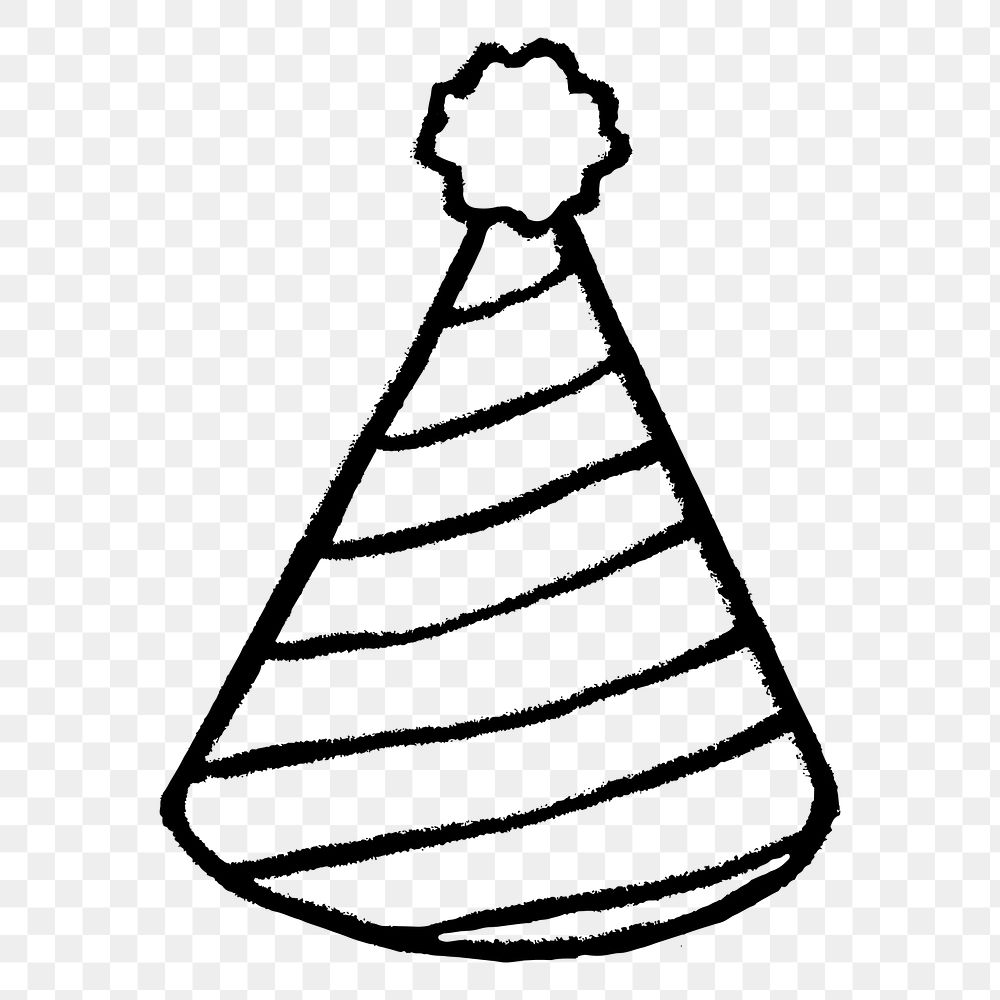 Party hat png sticker, birthday party graphic on transparent background