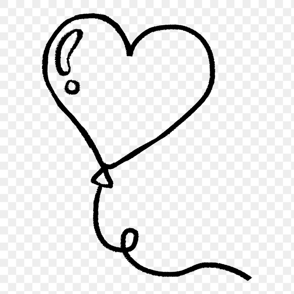 Heart balloon png sticker, Valentine's celebration graphic