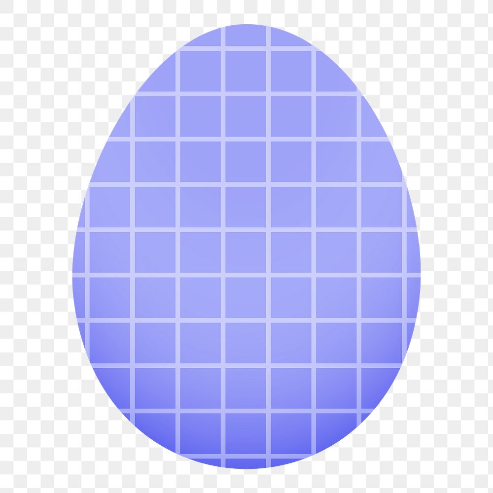 Easter egg png sticker, grid pattern in festive design
