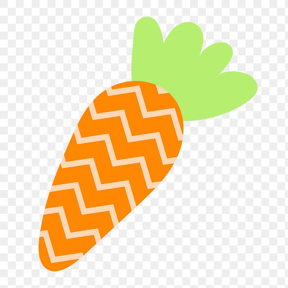 Carrot png vegetable sticker, cute Easter collage element