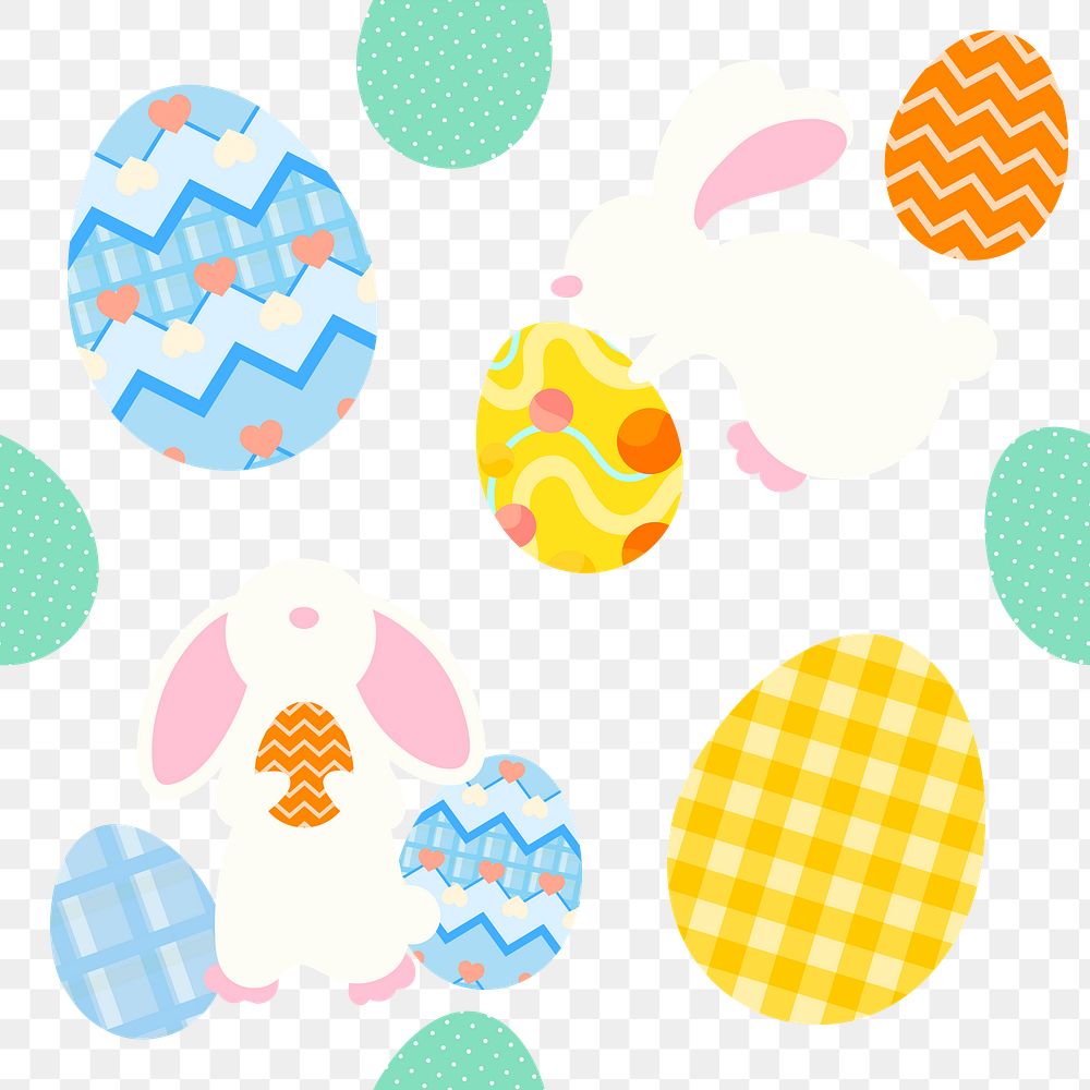 Easter celebration png transparent background, festive egg pattern