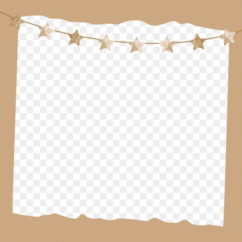 Stars decoration png frame background, party design