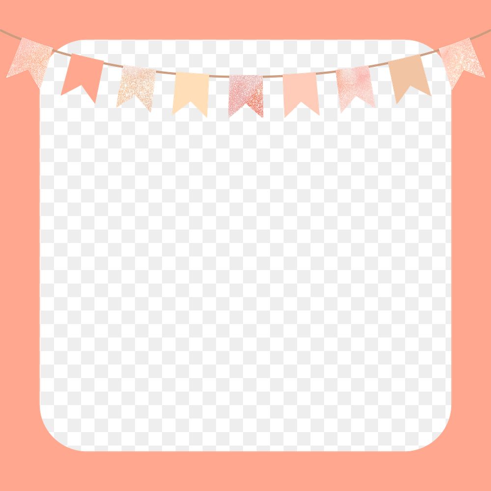 Pastel glitter png decoration frame, transparent background