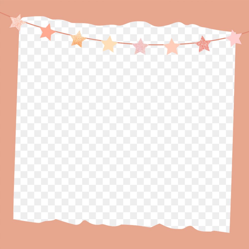Stars banner png frame background, party design