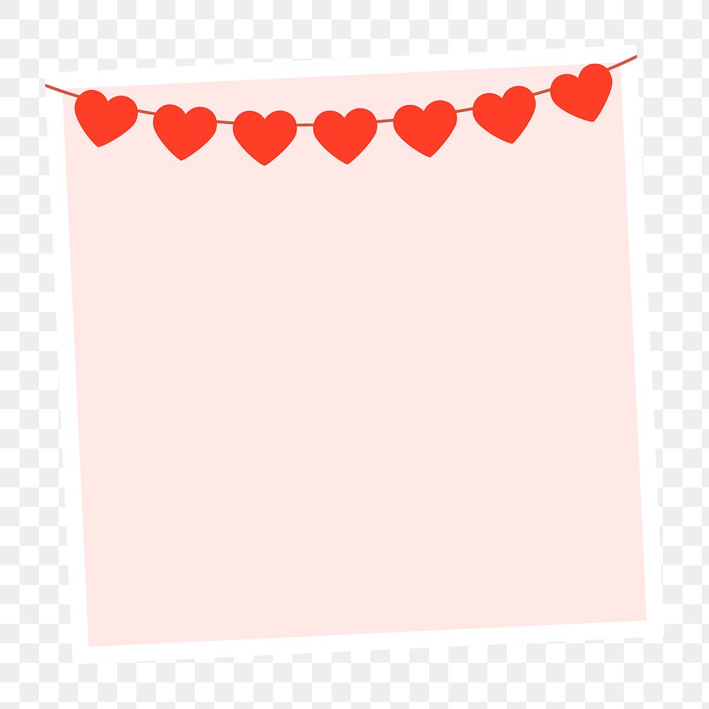 Png Valentine's day decoration frame, transparent background