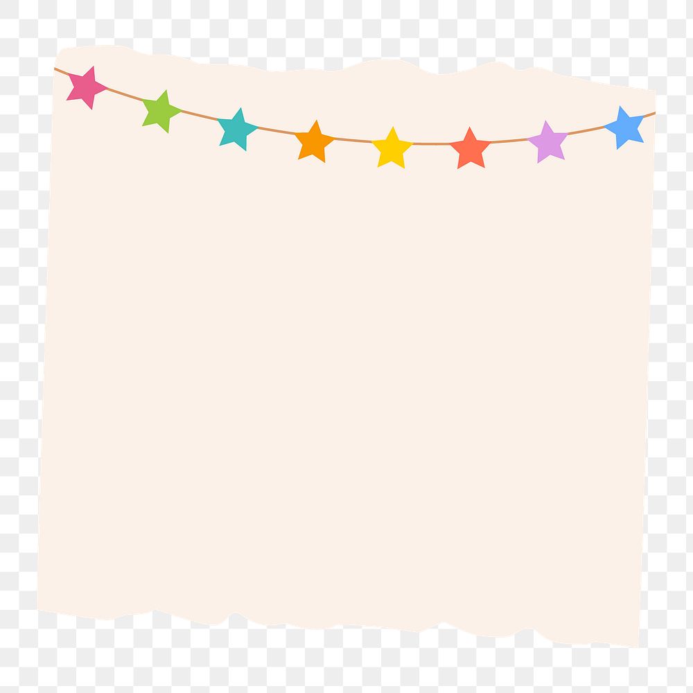 Stars banner png frame background, celebration design