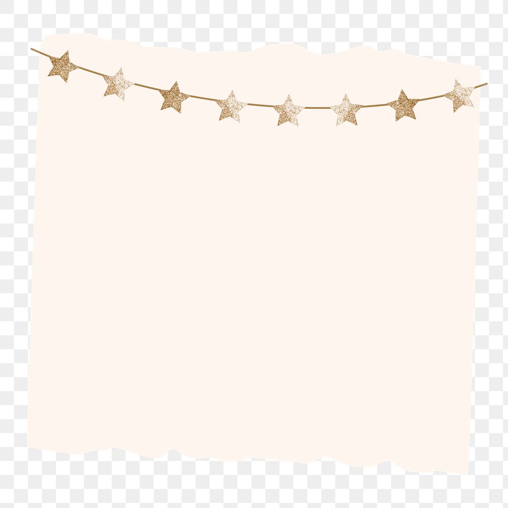 Png square party frame design, transparent background