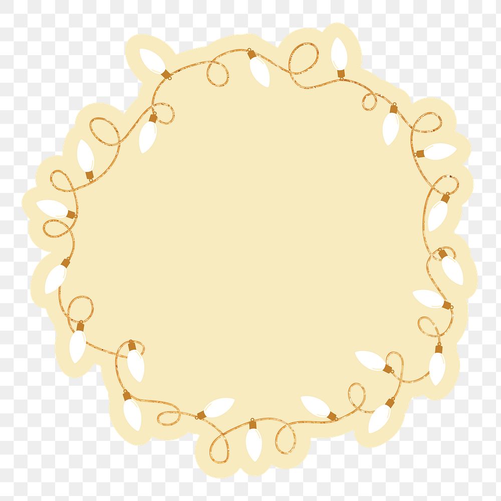 Png circle party frame design, transparent background